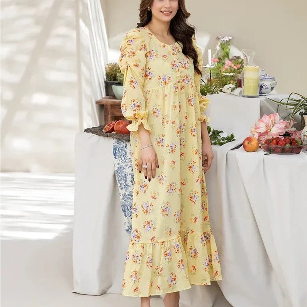 Floral Yellow Dress